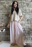 Cyril Crinkelle Wide Leg Pant Seashell